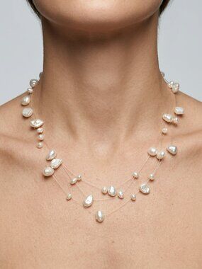 Floating Pearls/ Illusion Necklace